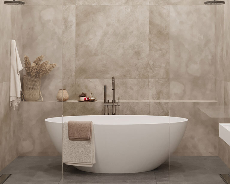 Gray Freestanding Tub BW04 LGRY Badeloft USA