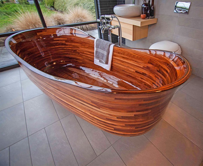 wood bathtubs. 