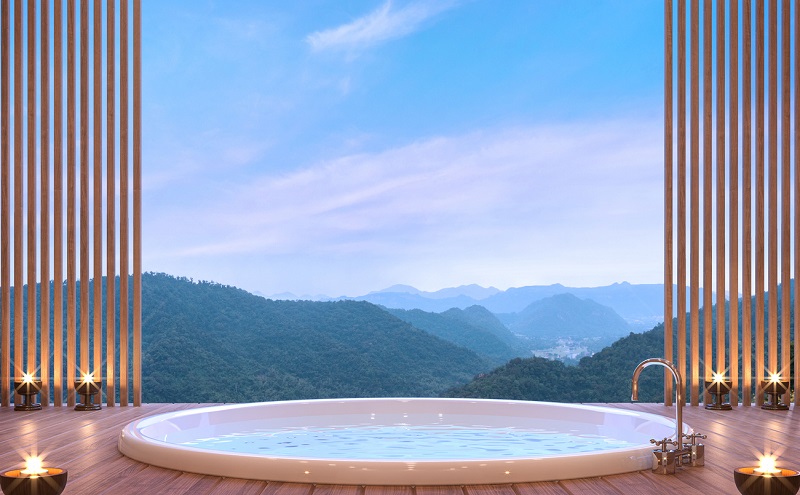 example of spa bathtub. 