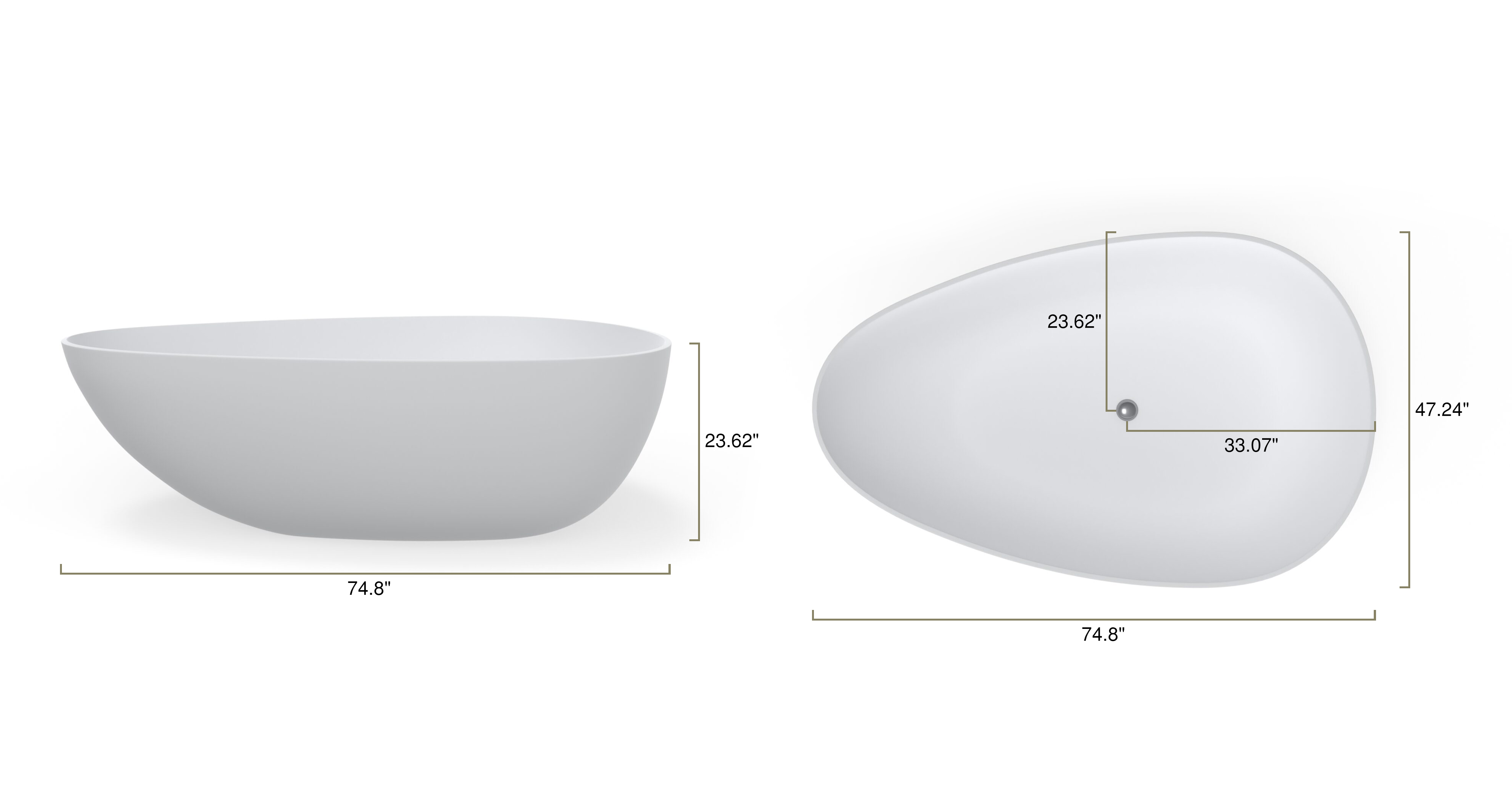 Freestanding Bathtub BW-01-XXL