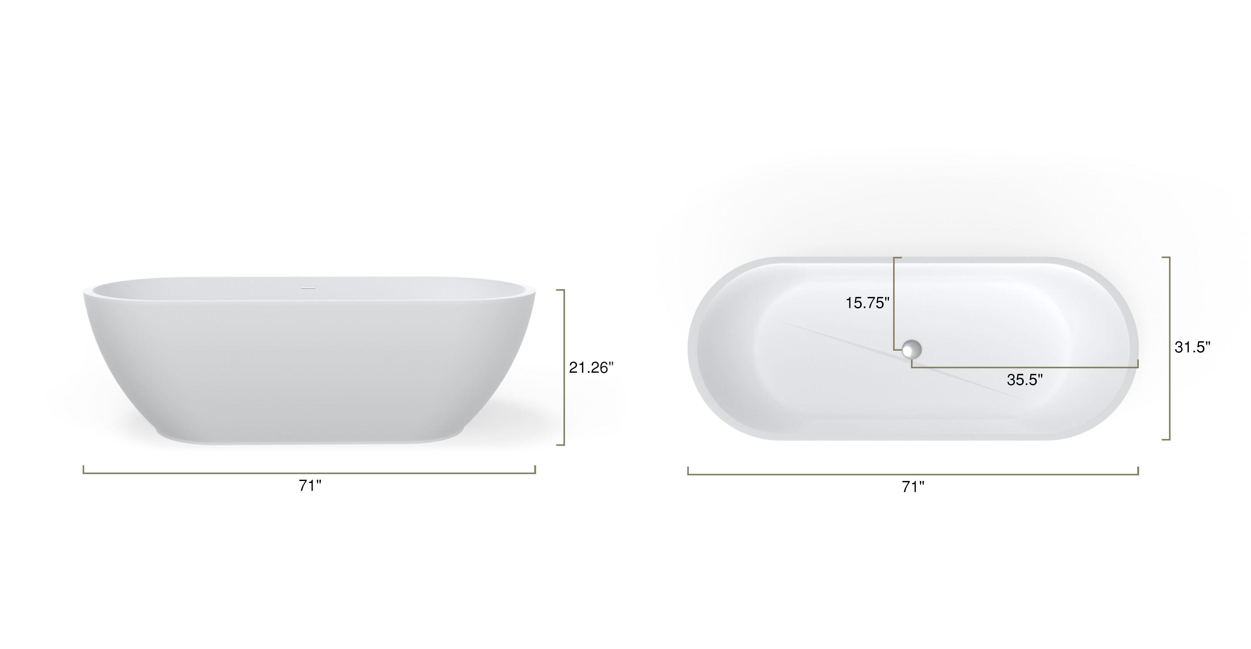 Freestanding Bathtub BW-02-XL