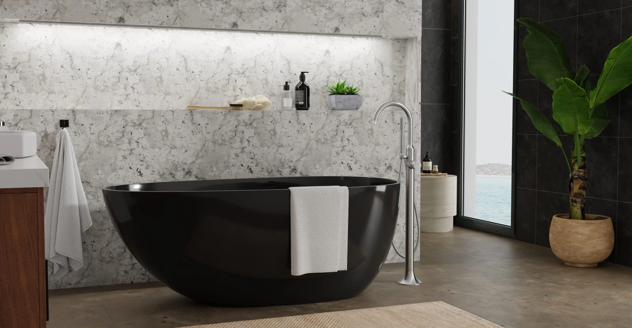 Freestanding Bathtub BW-01-S-BLK