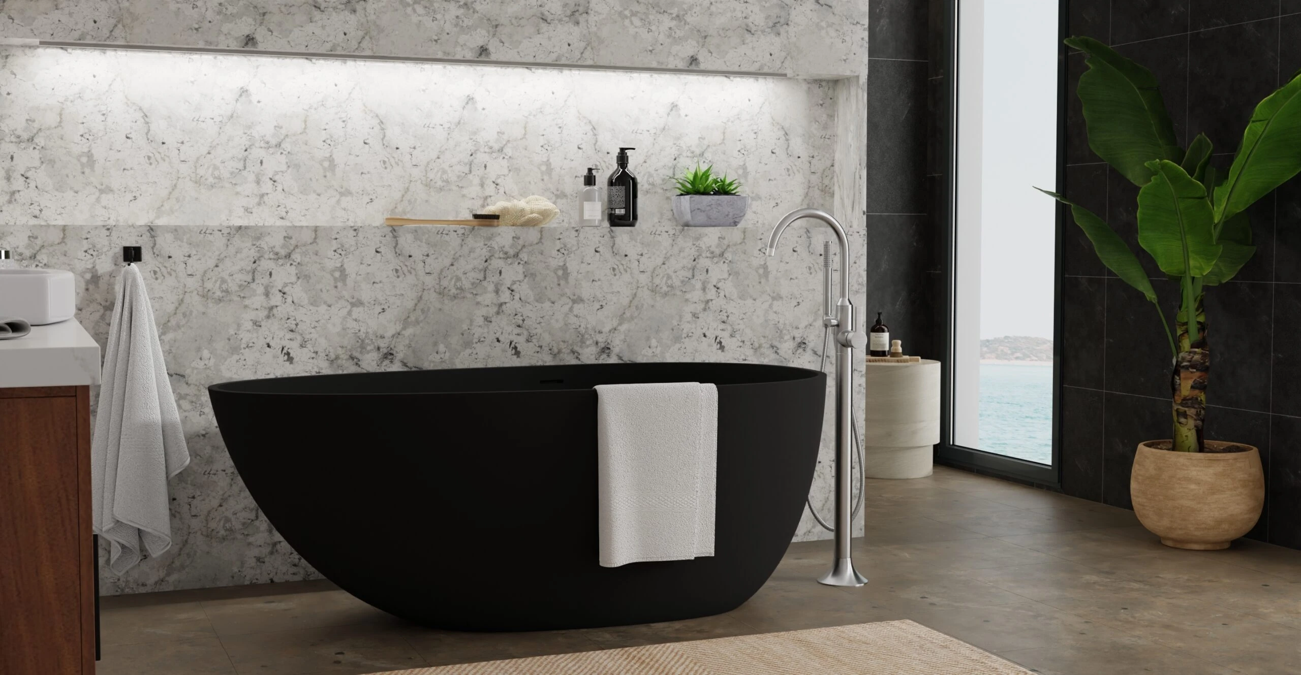 Freestanding Bathtub BW-01-S-BLK