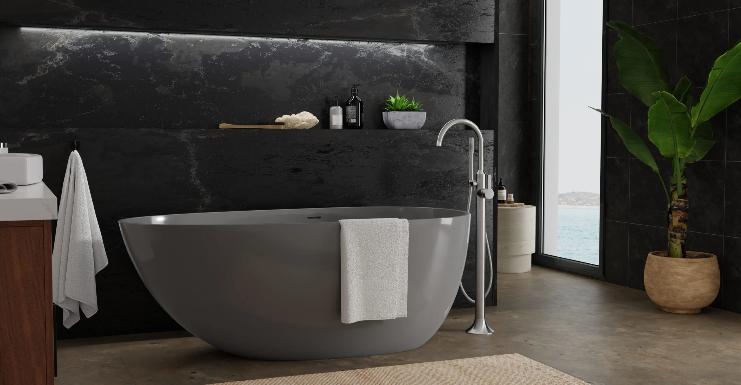 Freestanding Bathtub BW-01-S-GRY