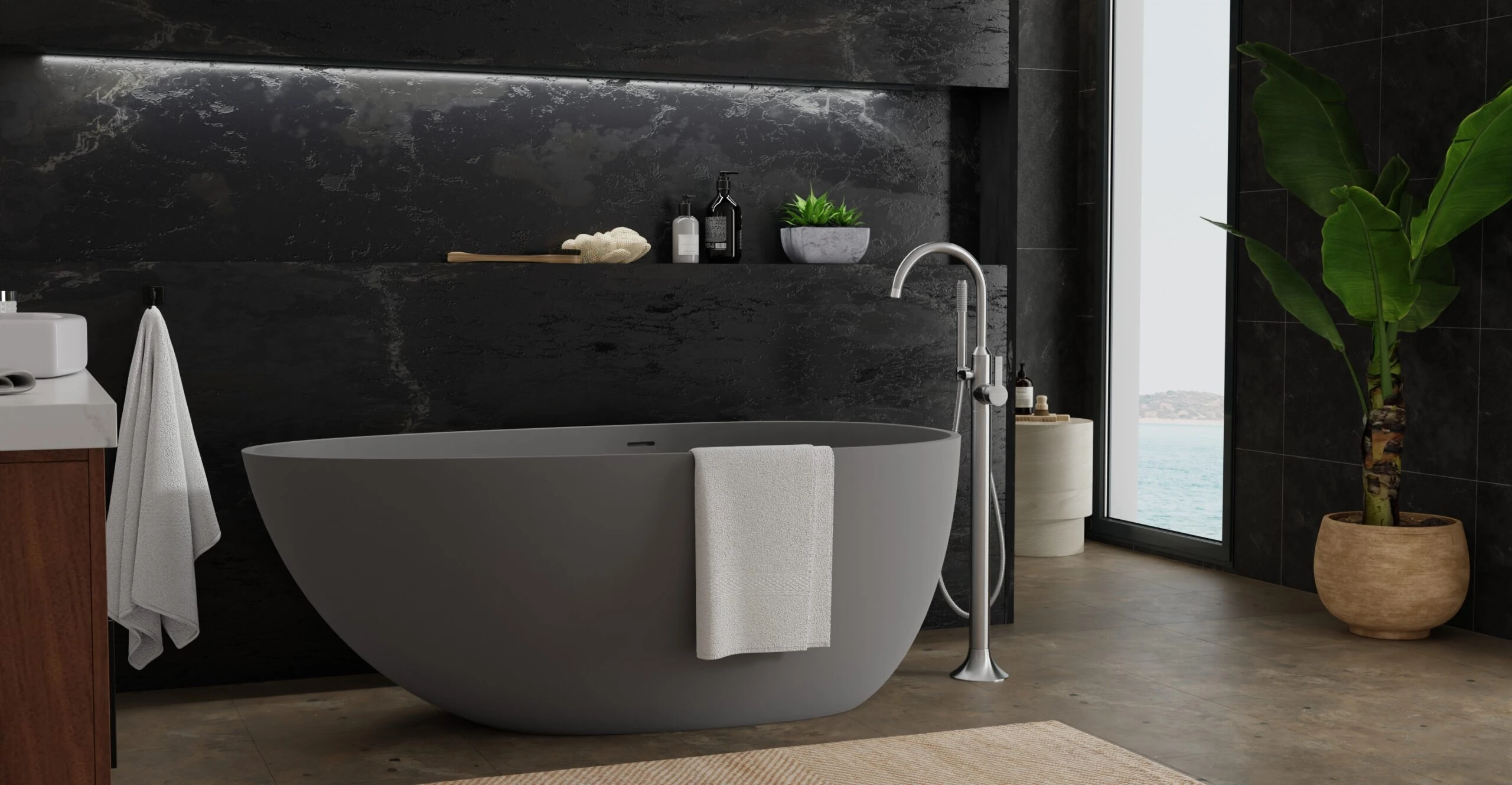 Freestanding Bathtub BW-01-S-GRY