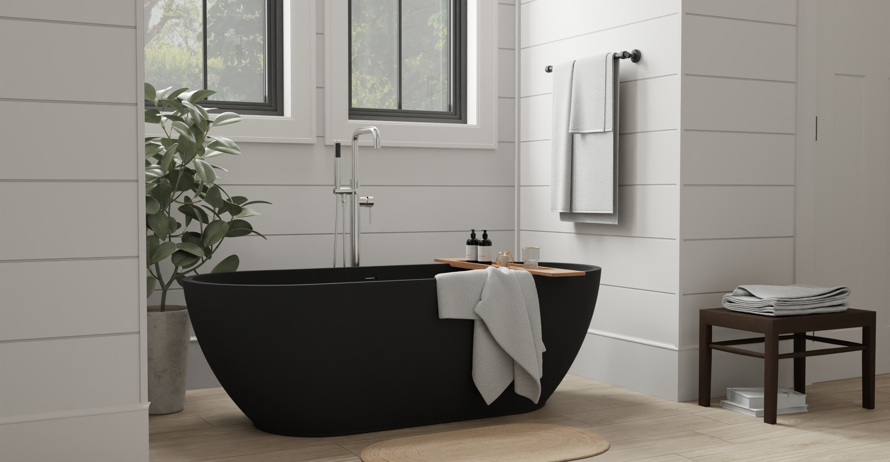 Freestanding Bathtub BW-02-L-BLK