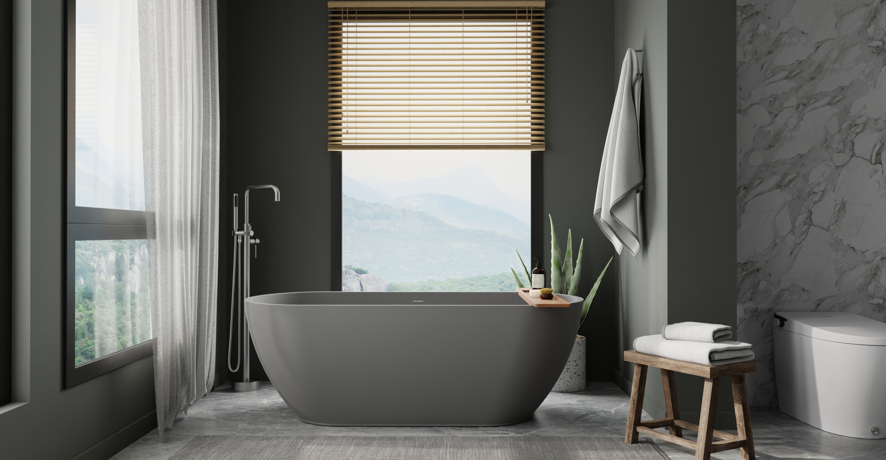 Freestanding Bathtub BW-02-M-GRY