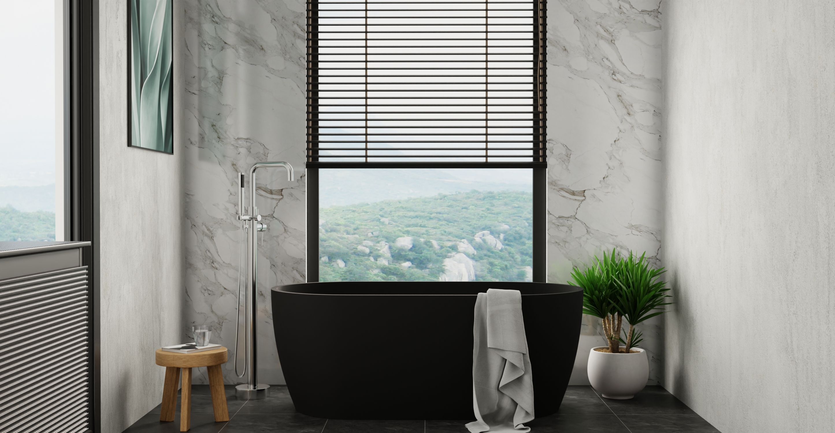 Freestanding Bathtub BW-02-S-BLK