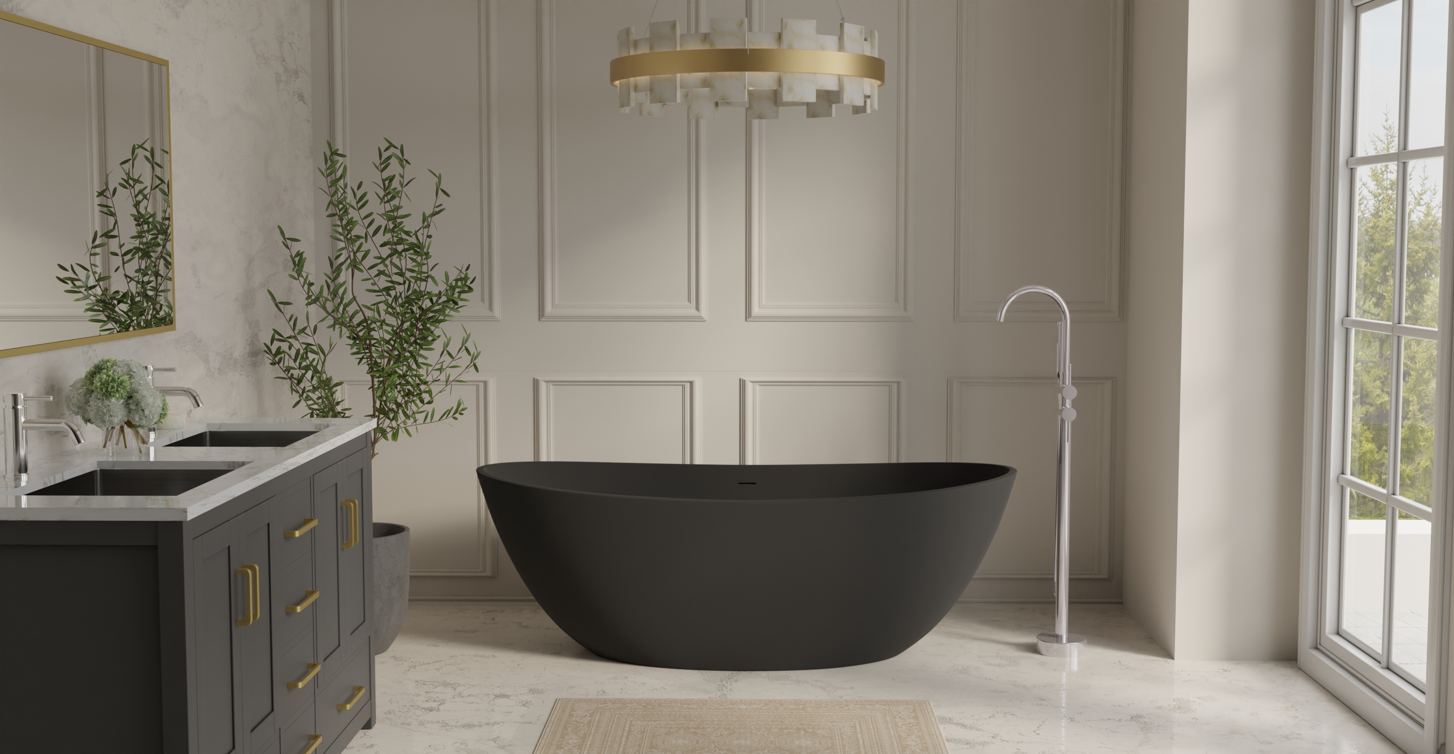 Freestanding Bathtub BW-03-M-BLK