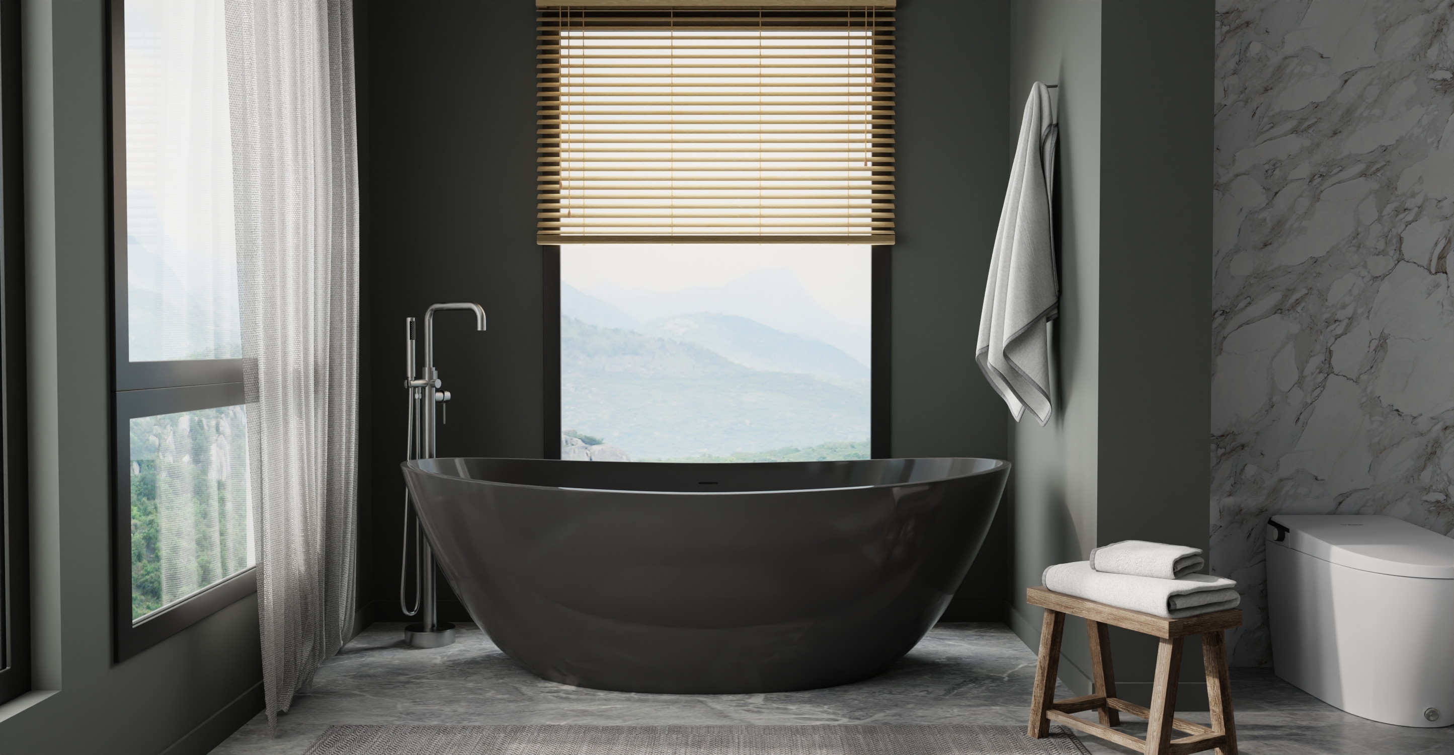 Freestanding Bathtub BW-03-XL-BLK