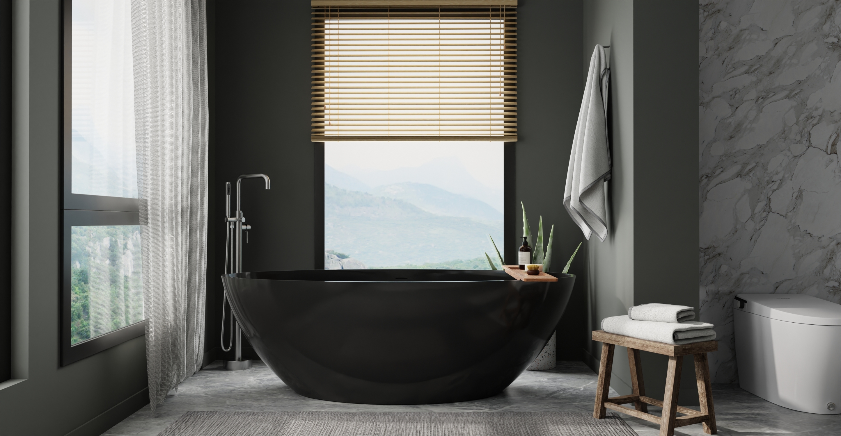 Freestanding Bathtub BW-05-XL-BLK
