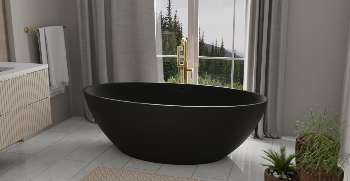Freestanding Bathtub BW-05-XL-BLK
