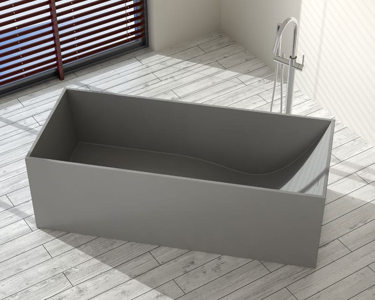 Gray Freestanding Bathtub Model BW06XLGRY Badeloft USA