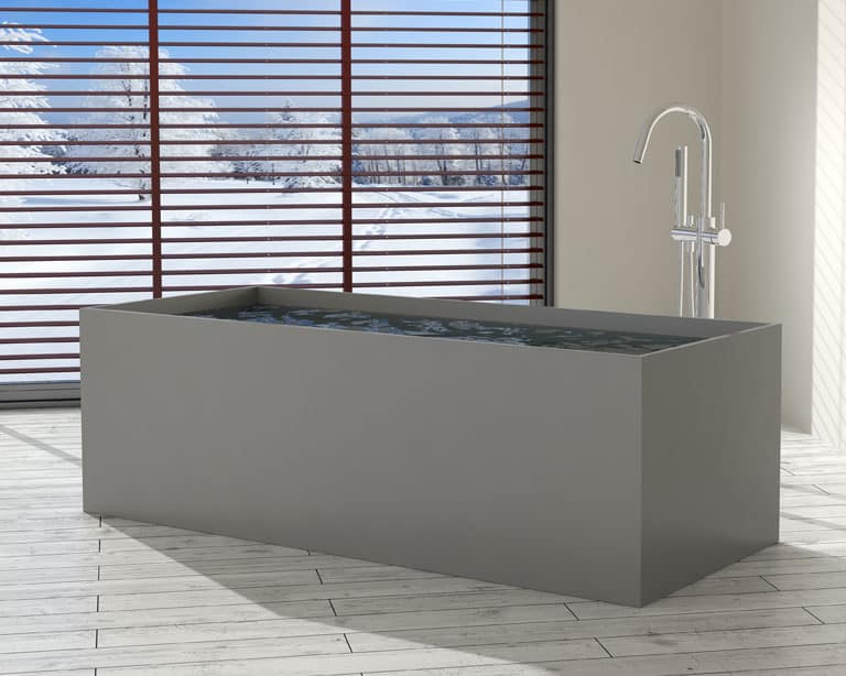 Gray Freestanding Bathtub Model BW06XLGRY Badeloft USA