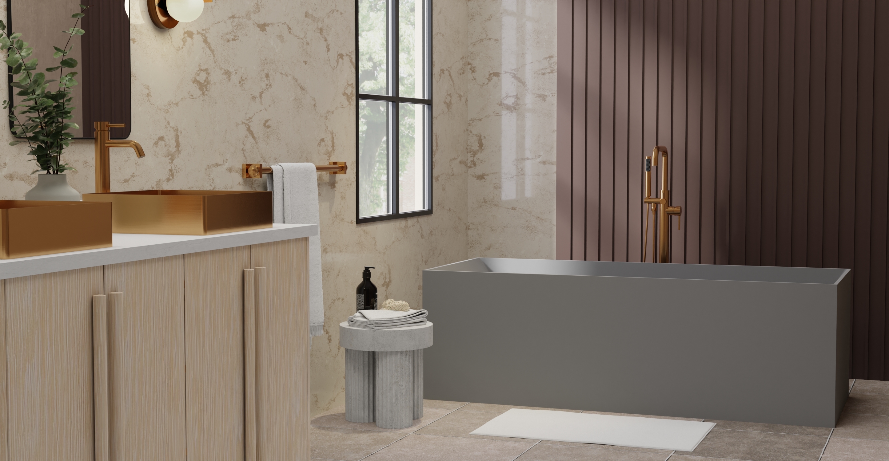 Freestanding Bathtub BW-07-GRY