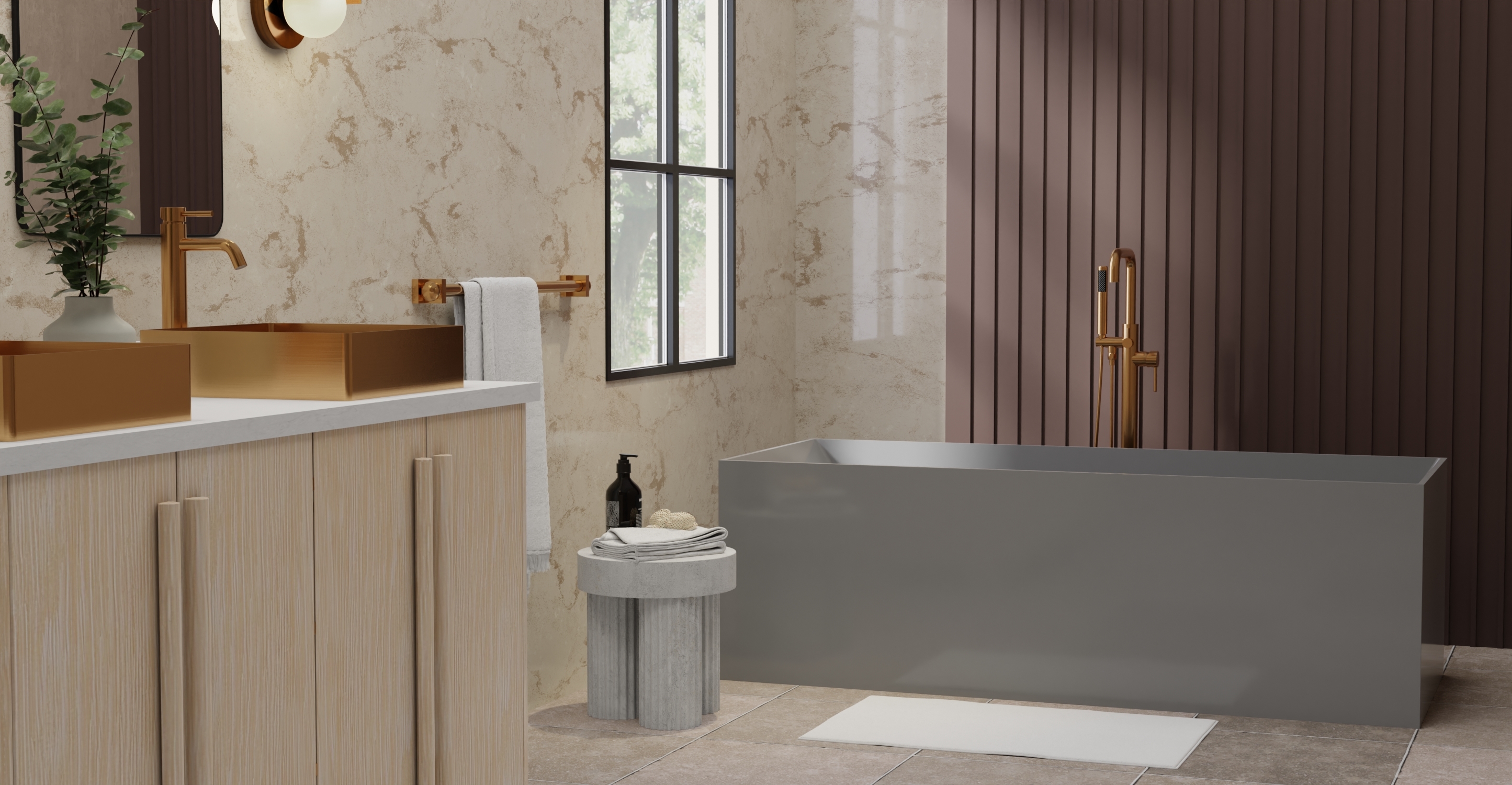 Freestanding Bathtub BW-07-GRY