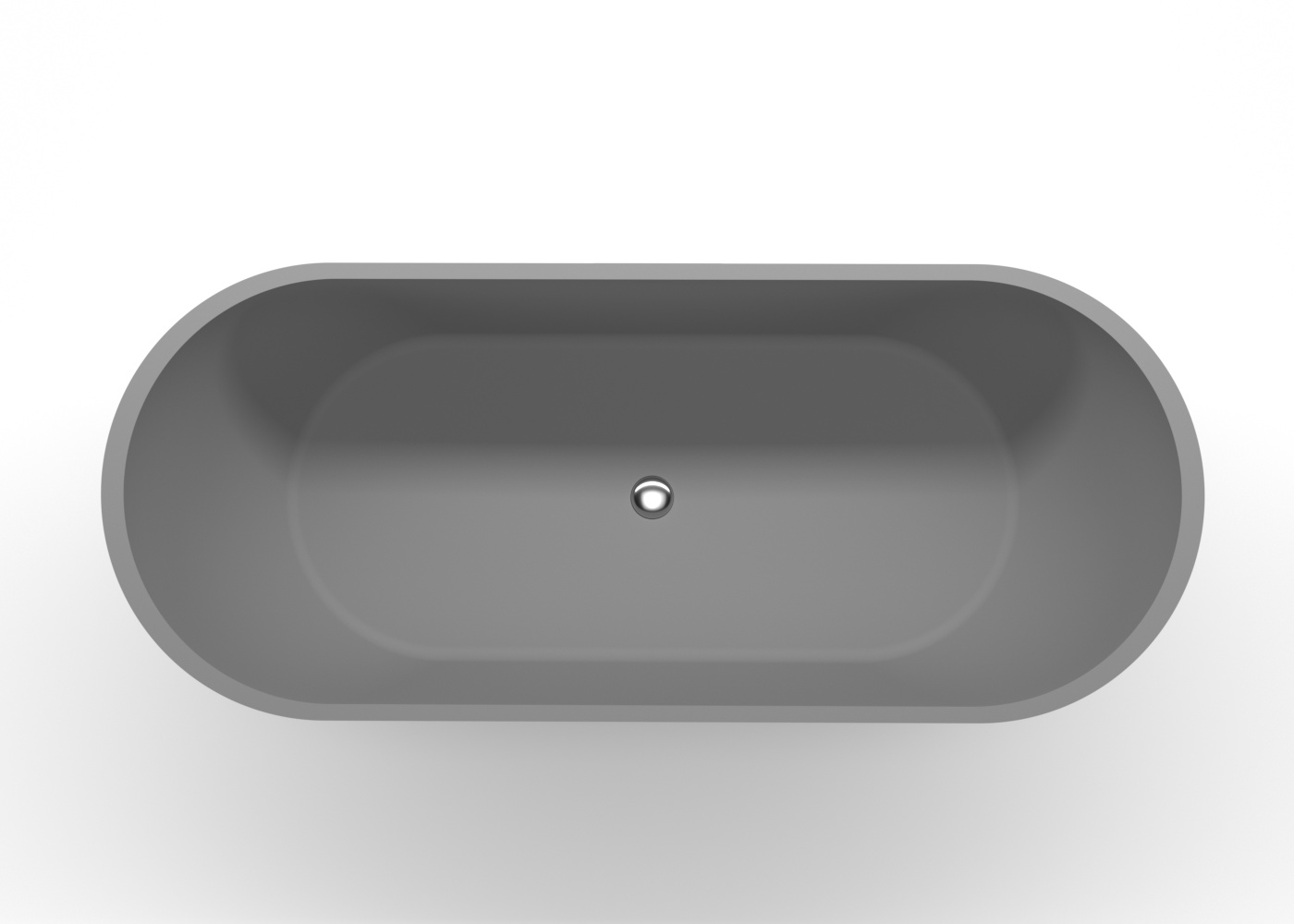 67" Gray Freestanding Bathtub BW02LGRY Badeloft USA