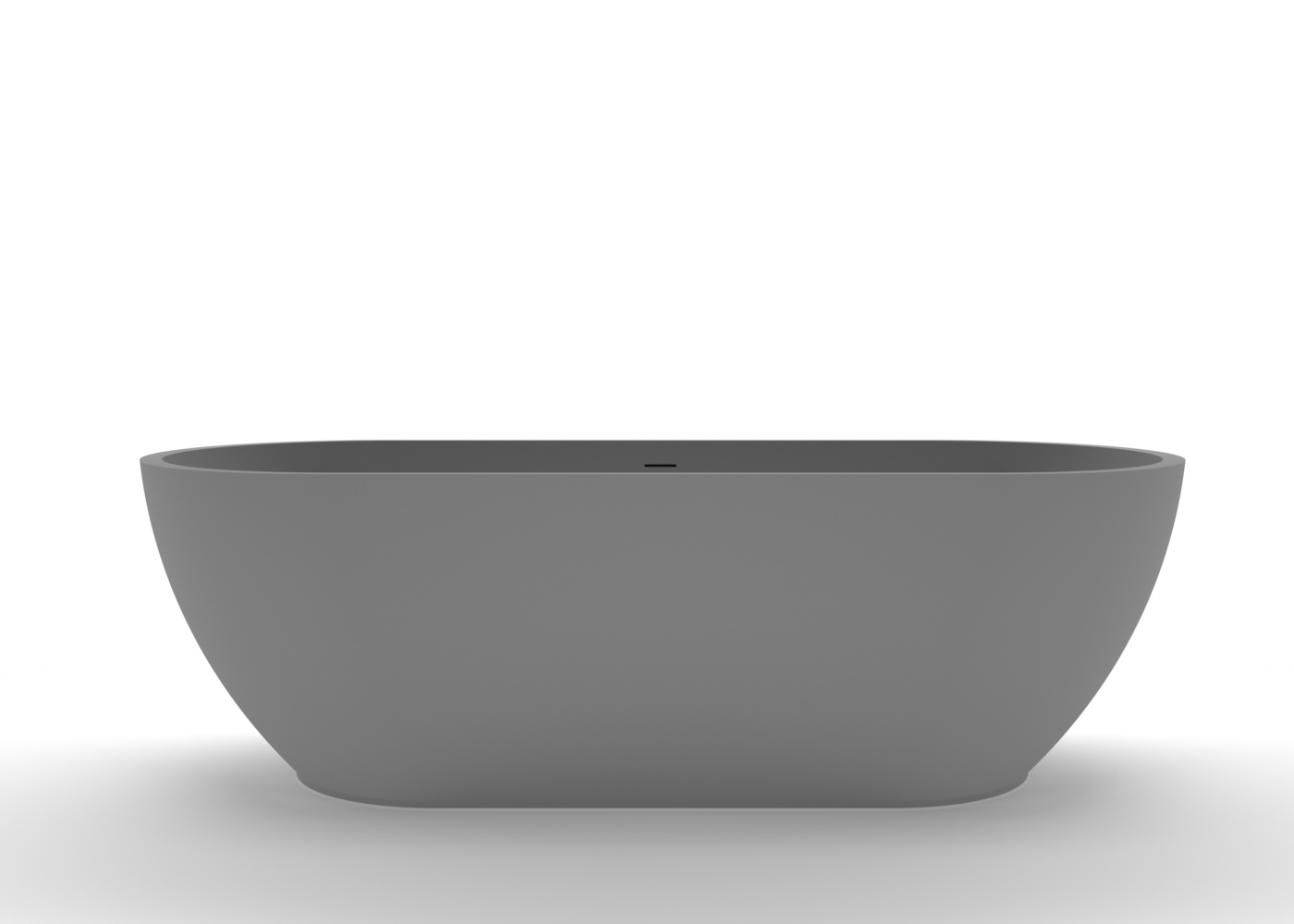 Grey 71" XL Freestanding Bathtub Model BW02XLGRY Badeloft USA