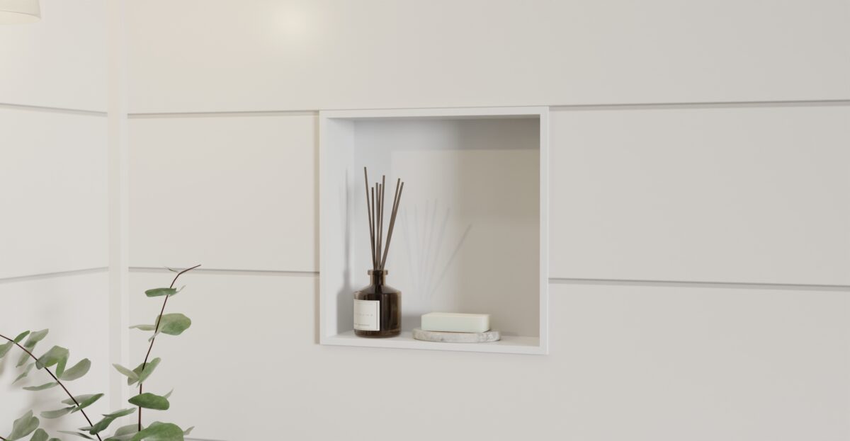 White Shower / Bathtub Niche NS-01