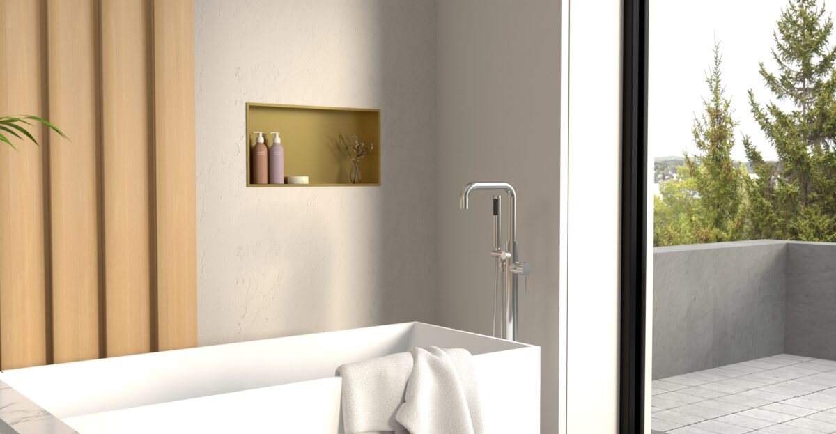 White Shower / Bathtub Niche NS-03