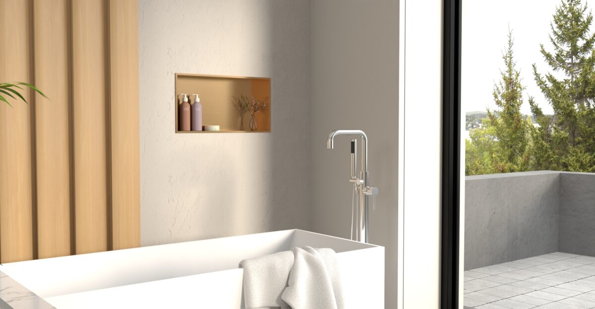White Shower / Bathtub Niche NS-03