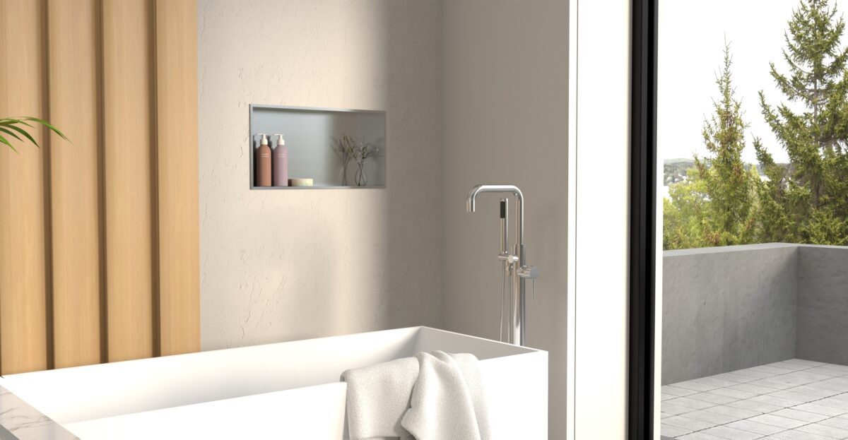 White Shower / Bathtub Niche NS-03