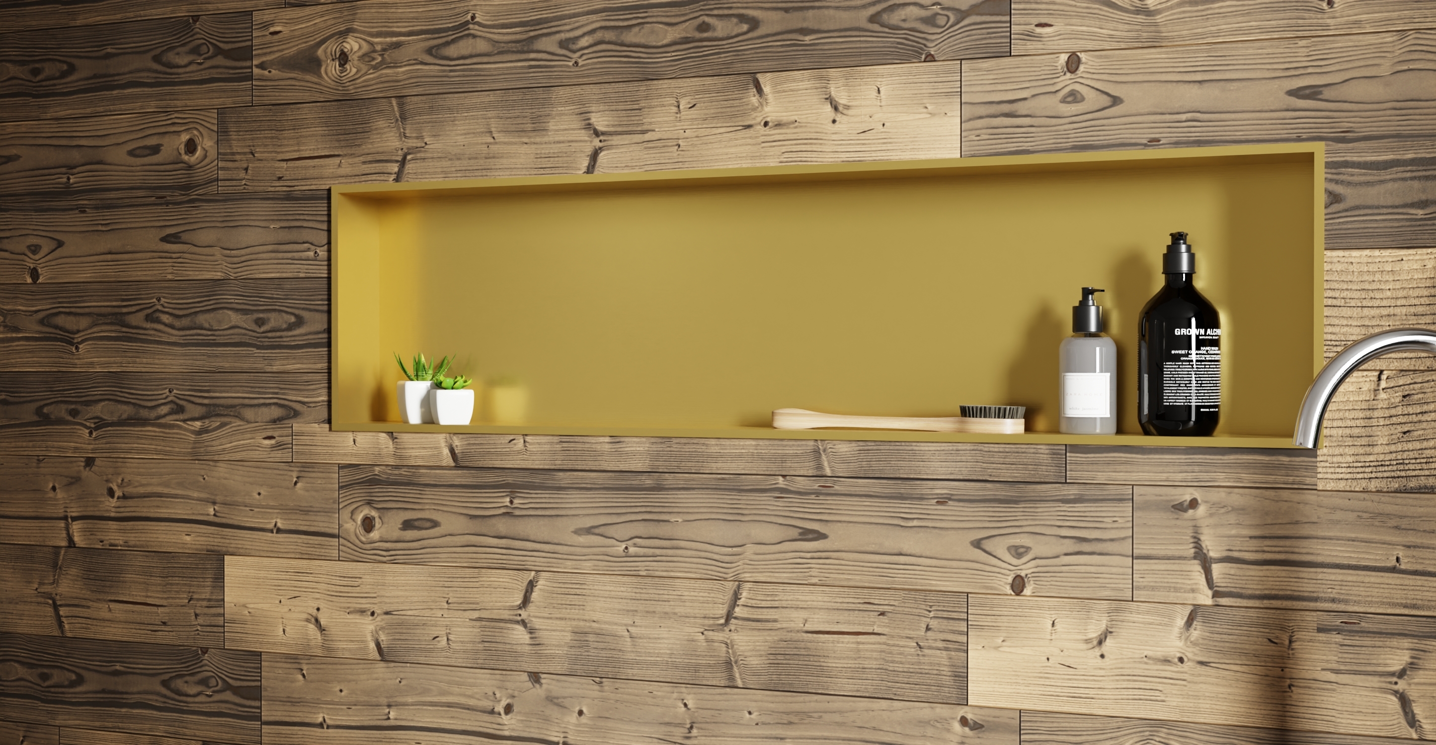 White Shower / Bathtub Niche NS-04