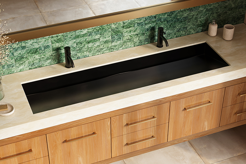 Black Undermount Ramp Sink Model UB04XXLBLK Badeloft USA