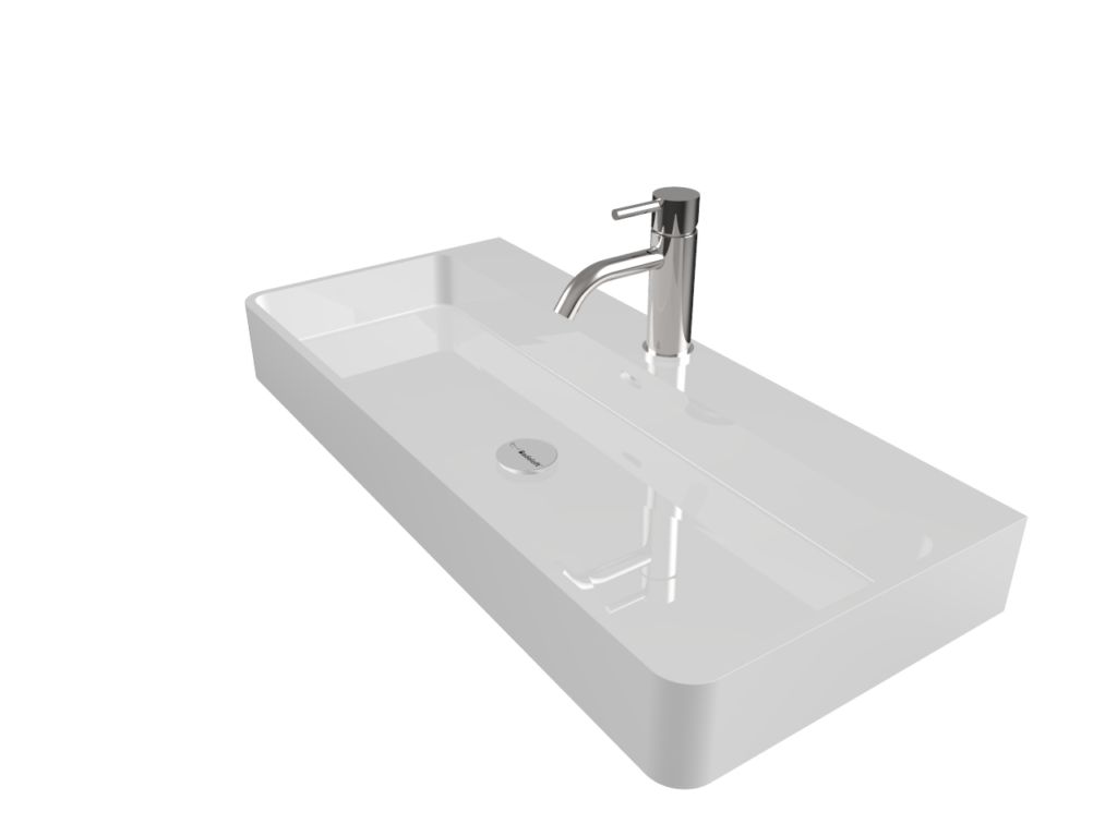 Wall Mounted Sink WT01XL Stone Resin Wall Mounted Sink by Badeloft