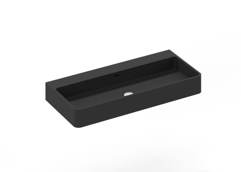 Wall Mounted Sink WT01XLBLK Black Wall Mounted Sink by Badeloft