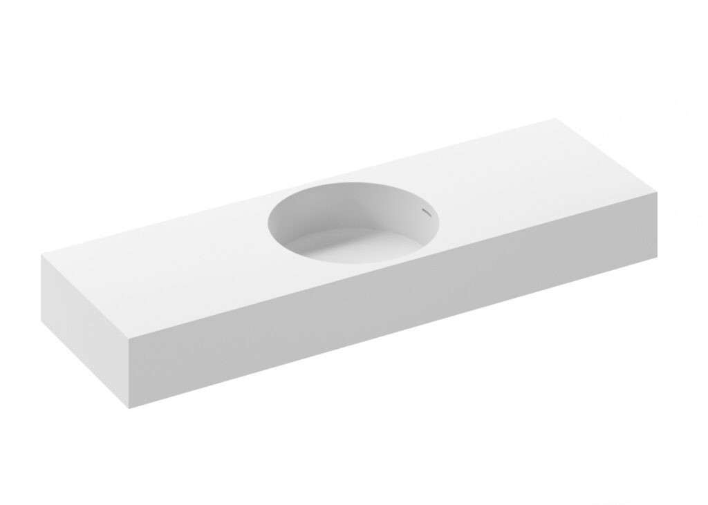 Wall Mounted Trough Sink - WT-04-B (Right Side) | Badeloft USA