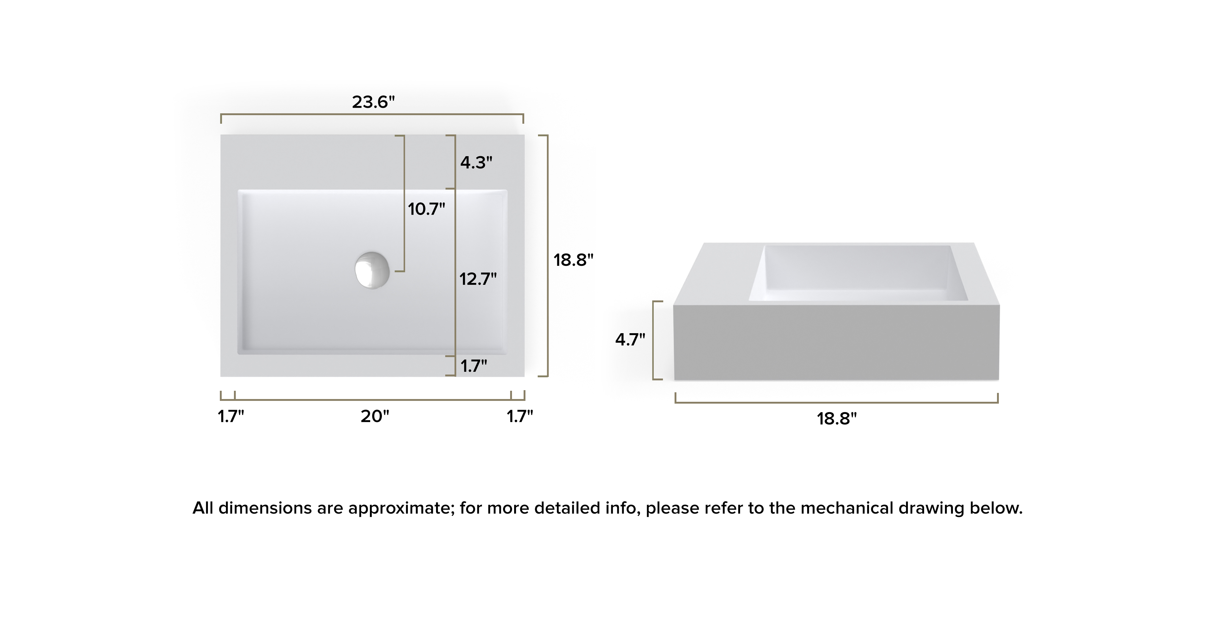 Wall Mounted Sink WT-06-M