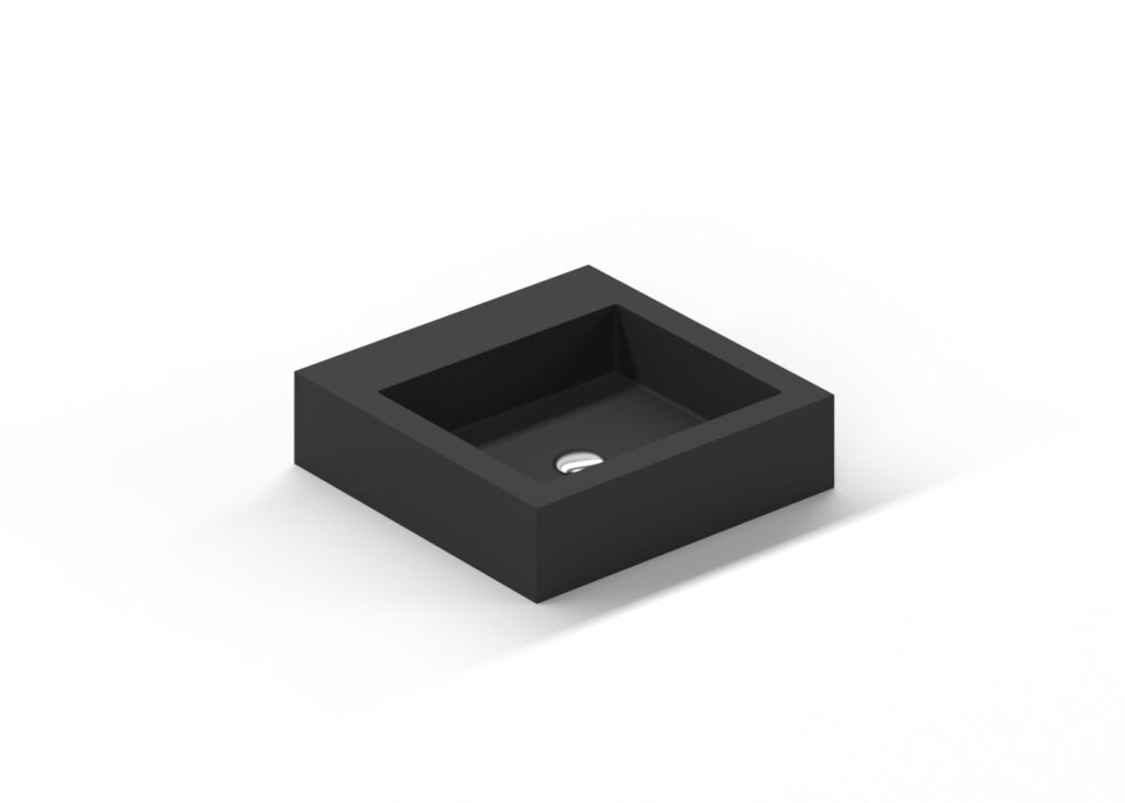 Small Countertop Sink Model WB05SBLK Badeloft USA