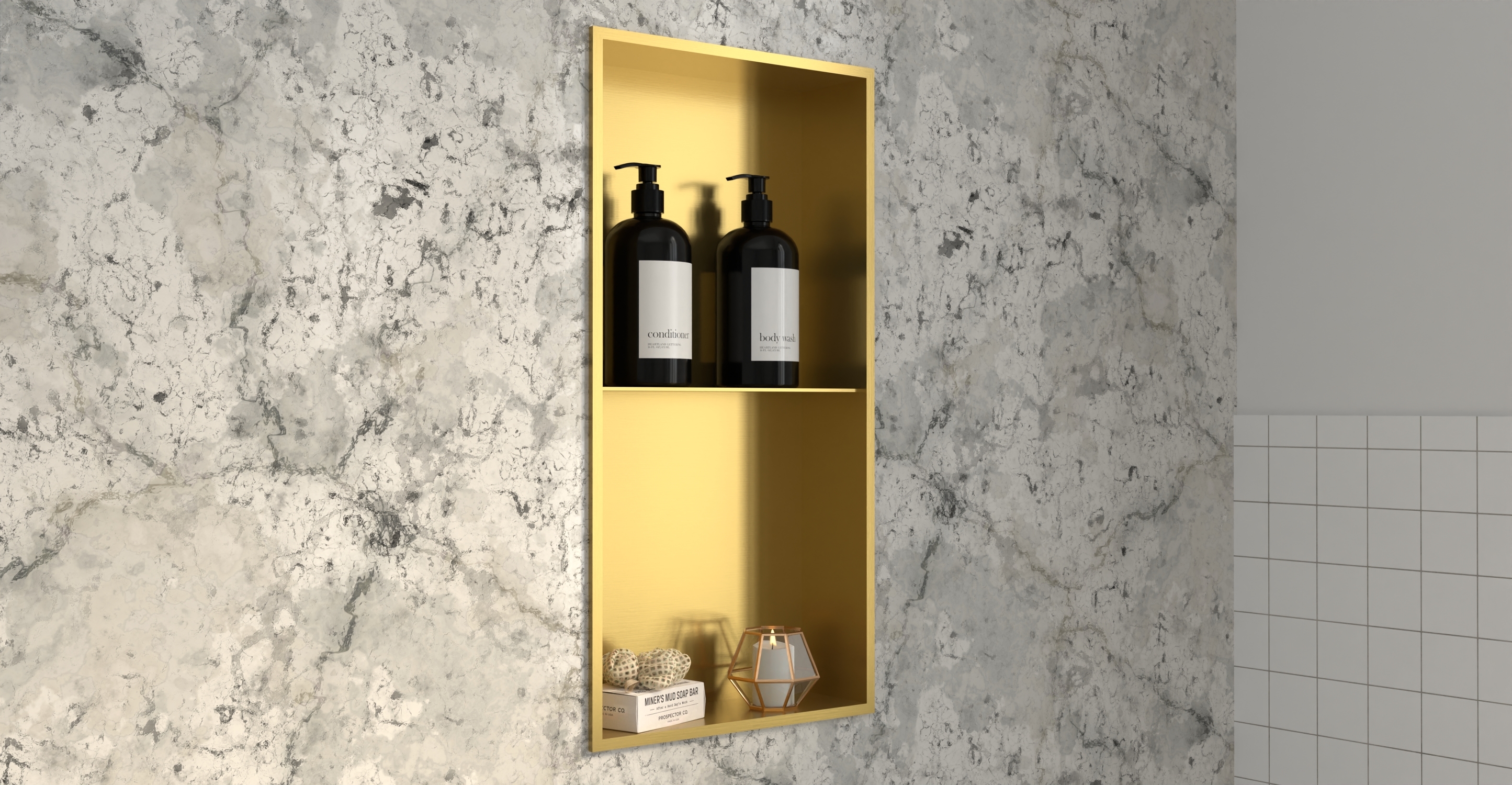 White Shower / Bathtub Niche NS-02