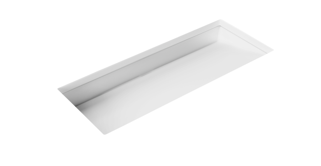 Badeloft Undermount Ramp Sink UB-04-40 Stone Resin Matte White