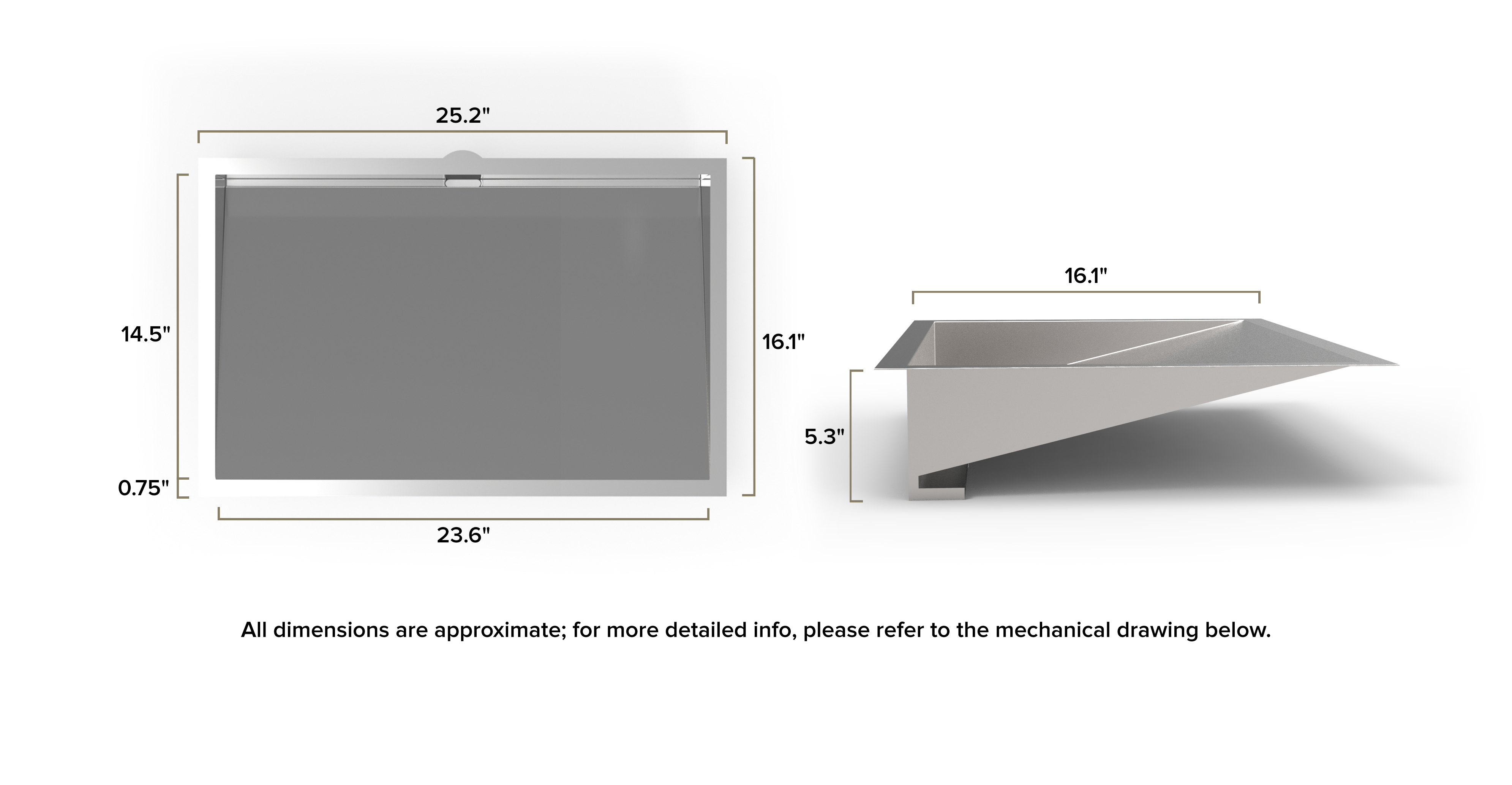 Stainless Steel Sink ES-UB-04-L-BS
