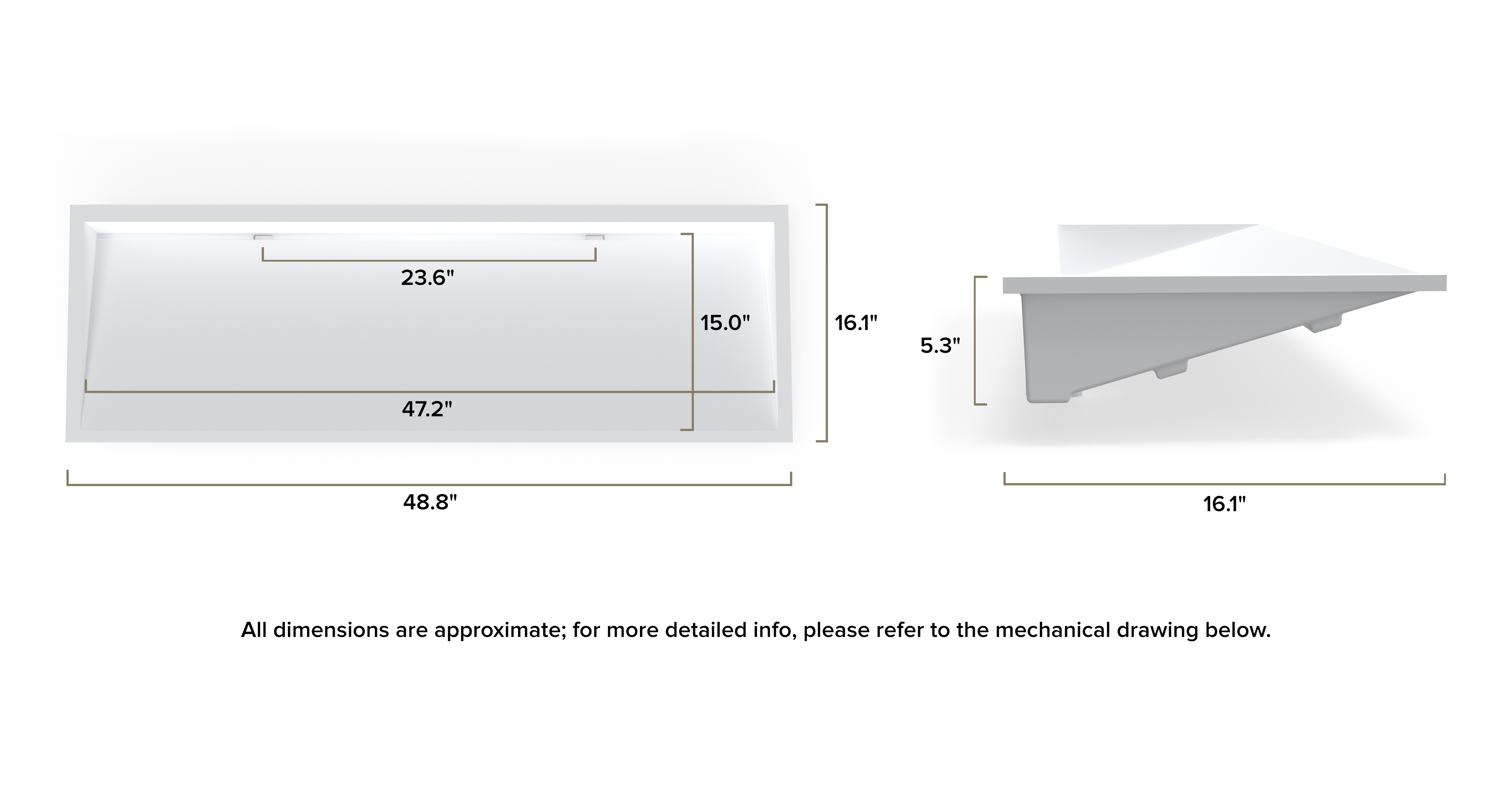 Undermount Ramp Sink UB-04-XL