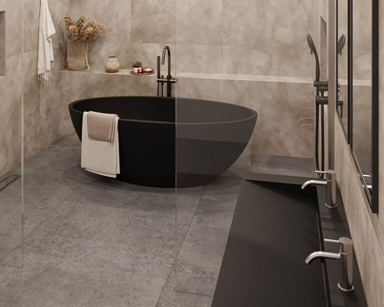 BW-04-XL-BLK Freestanding Bathtub