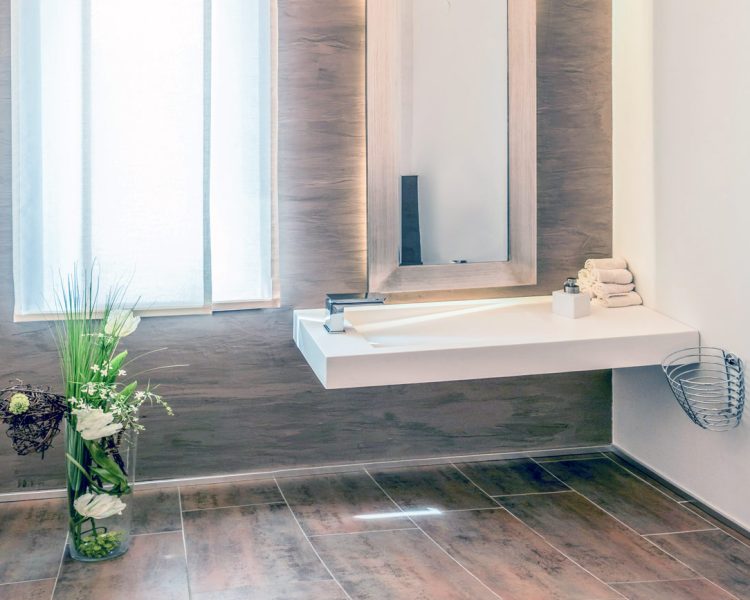 contemporary bathroom wall mounted sink